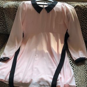 Light Pink Peter Pan collar Goth Lolita Dress (XL)